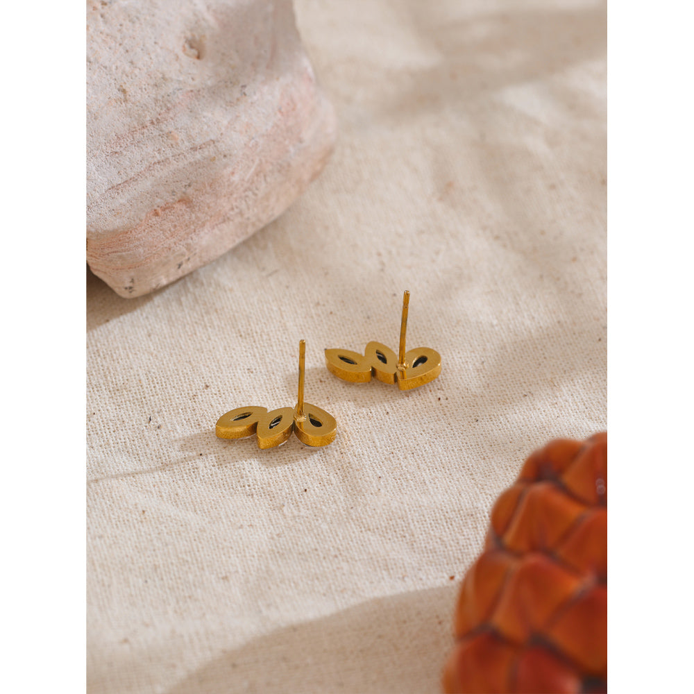 Crystal Cascade Studs – gold stud earrings