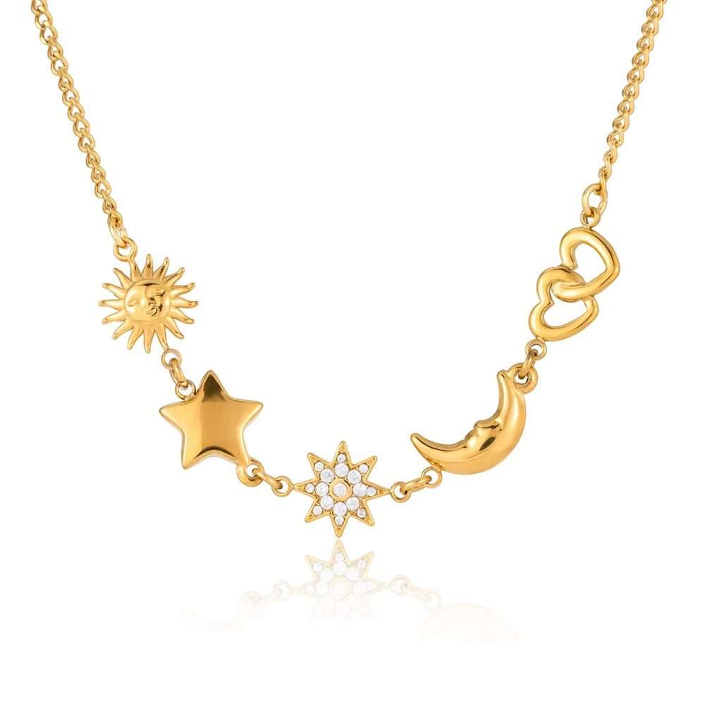 Celeste Charm Necklace – gold necklace