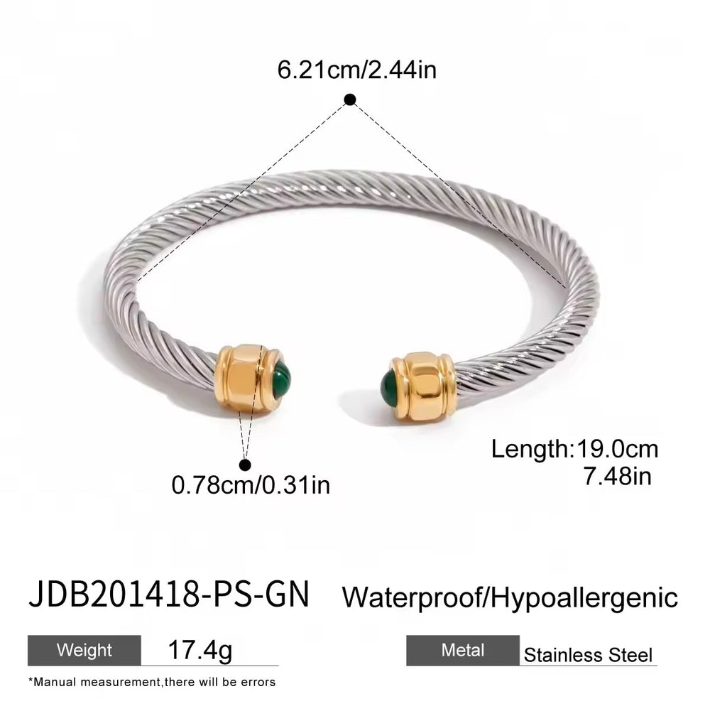 Cable Bracelet – bracelet with enamel detail