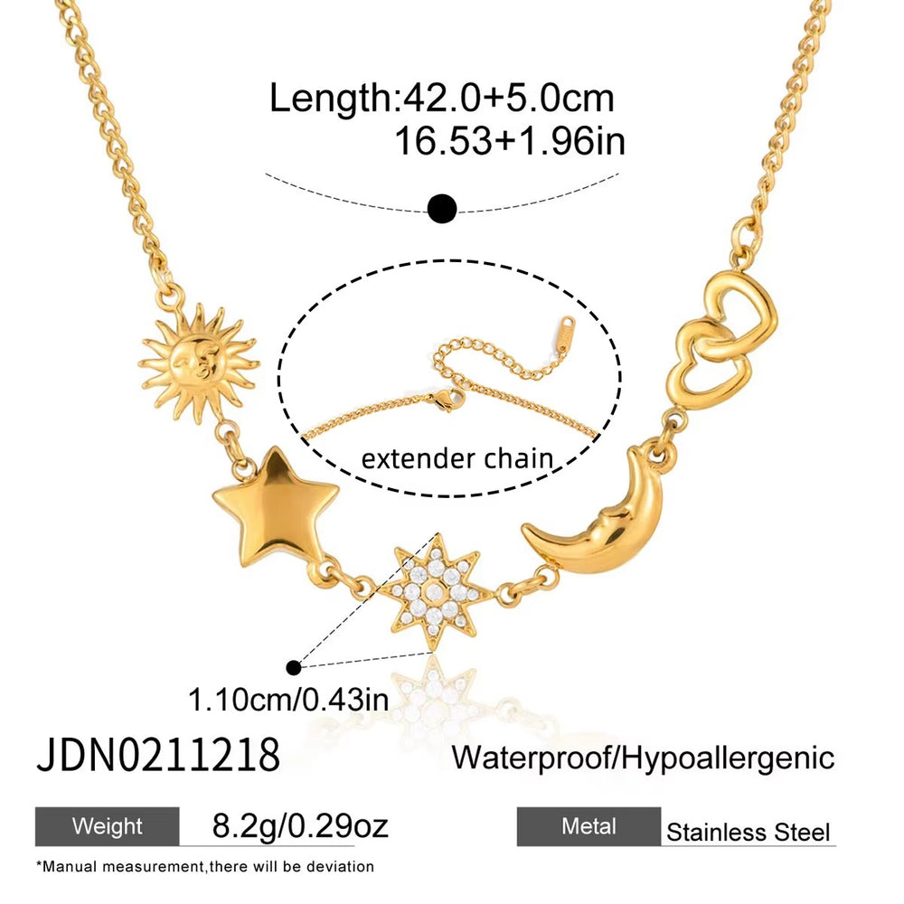 Celeste Charm Necklace – gold necklace