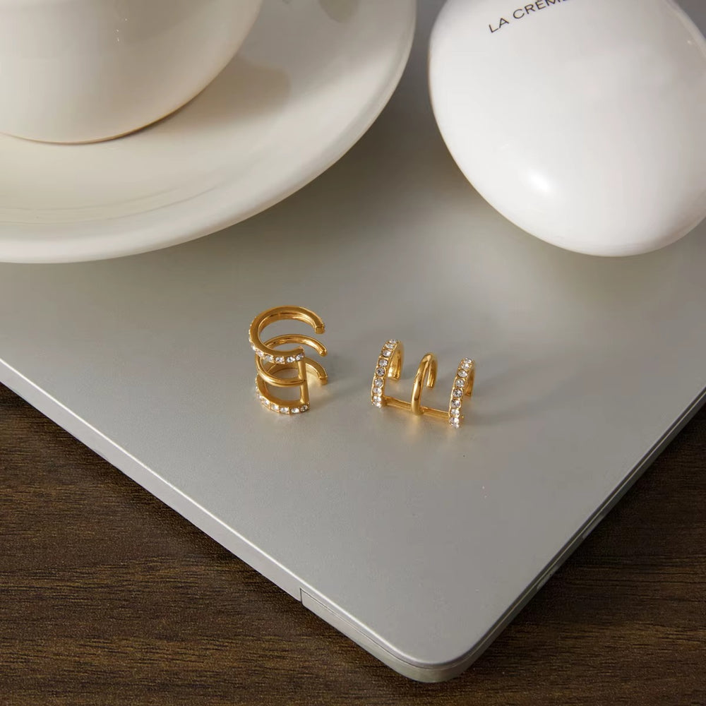 Triple Band Ear Cuff – gold ear cuff