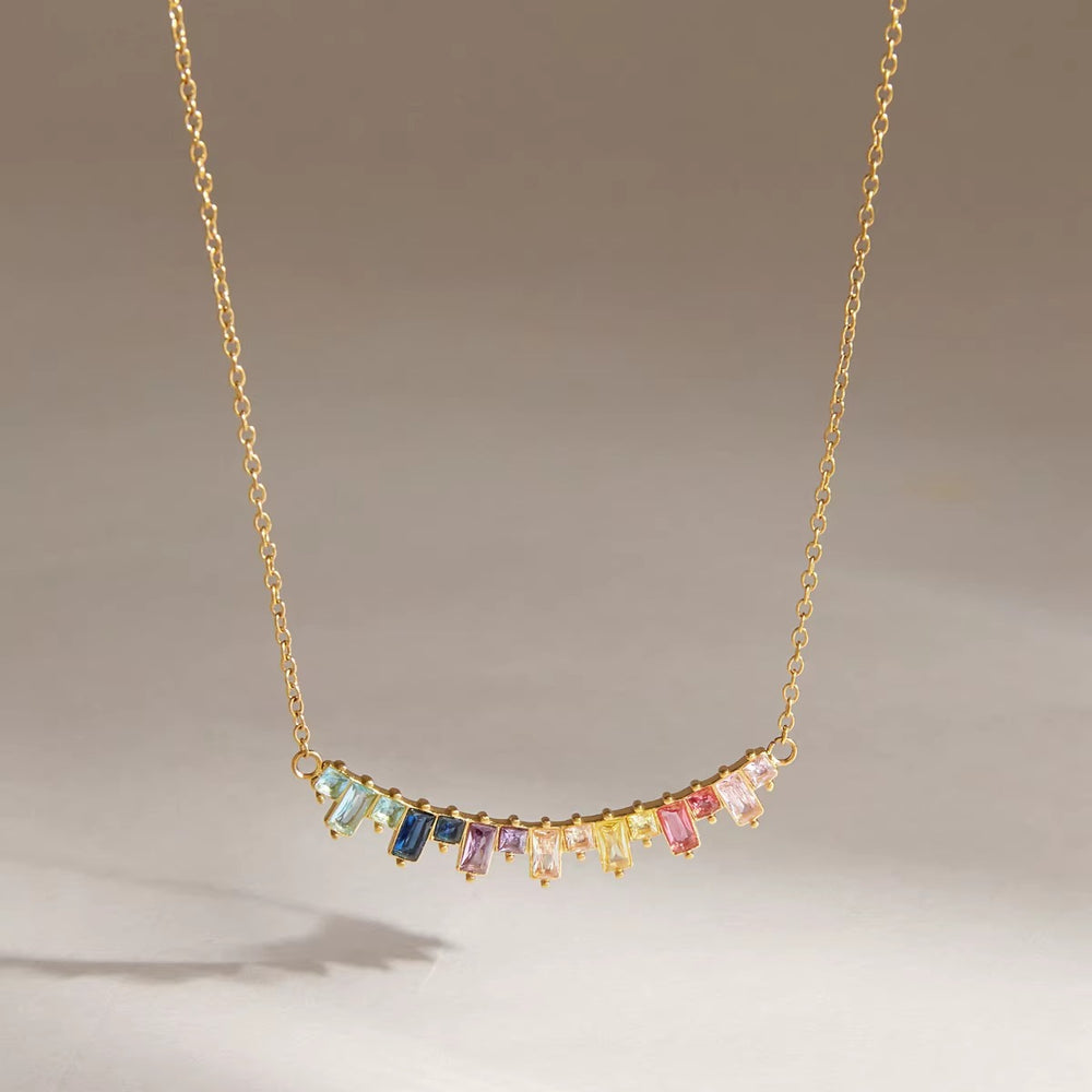 Pastel Prism Necklace – gold necklace