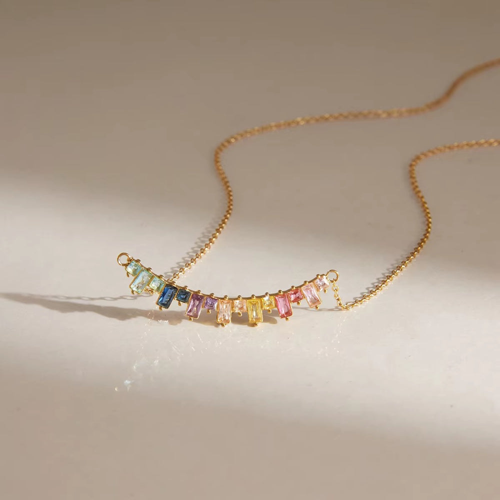 Pastel Prism Necklace – gold necklace