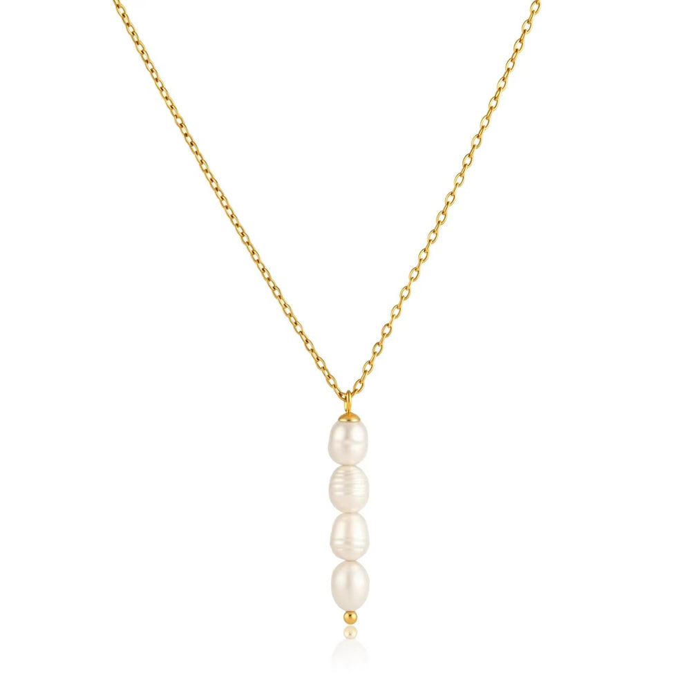 Pearl Drop Necklace – gold necklace with pearls