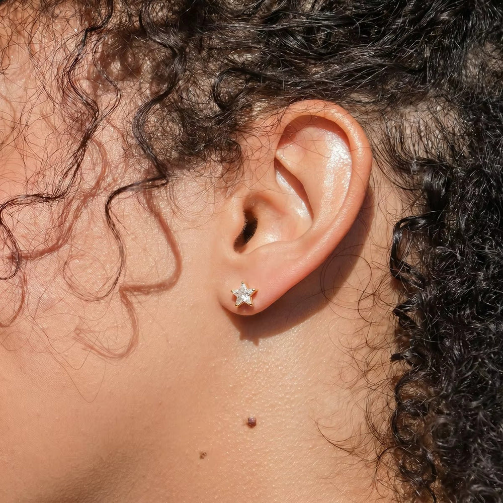 Mini Radiant Studs – gold stud earrings