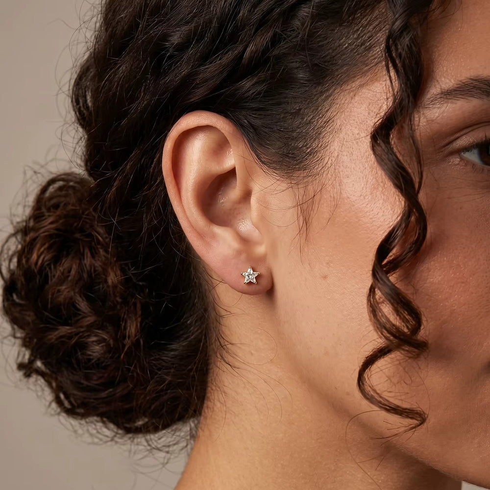 Mini Radiant Studs – gold stud earrings