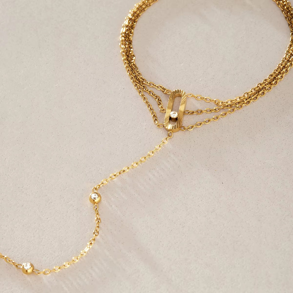 Layered Hand Chain – gold hand chain