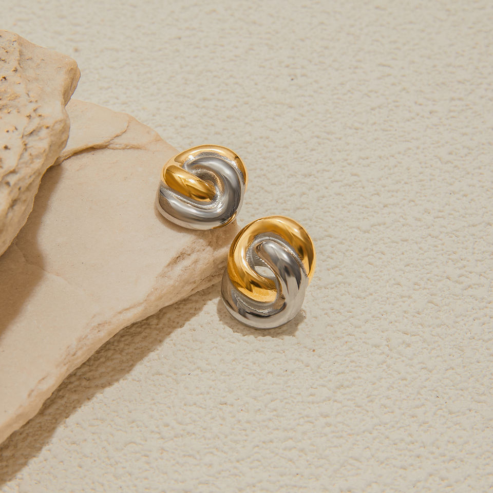 Lucid Knot Studs – gold stud earrings