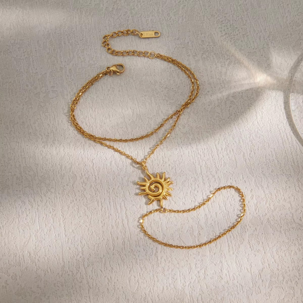 Sun Charm Hand Chain – gold hand chain