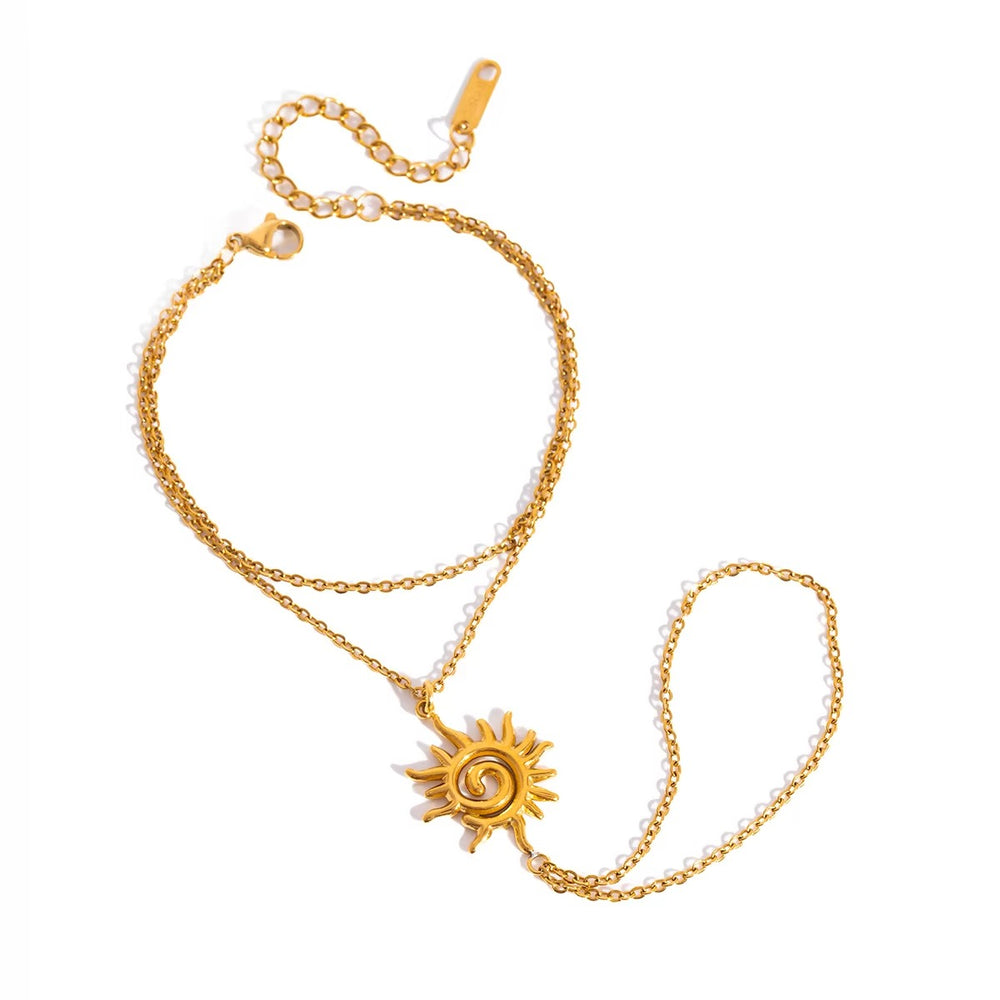 Sun Charm Hand Chain – gold hand chain