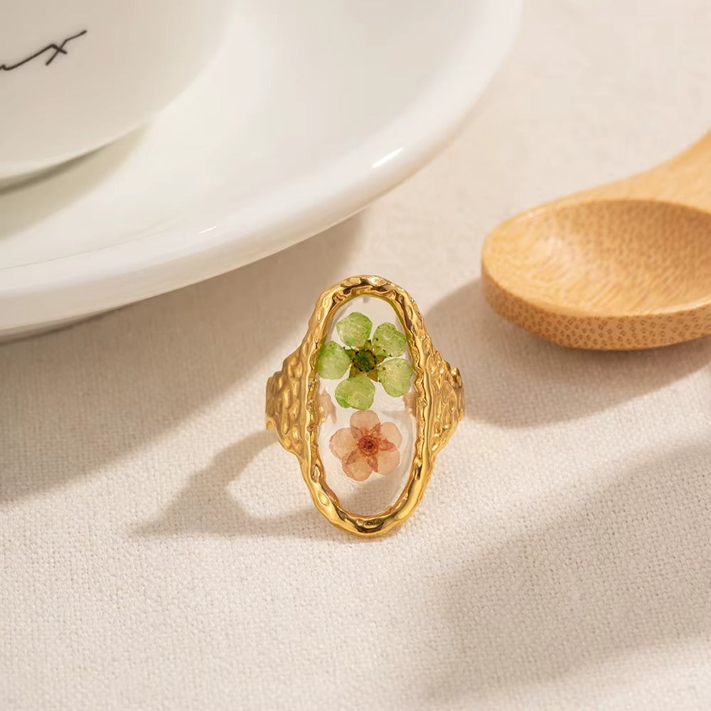 Bloom Babe Ring – adjustable gold ring