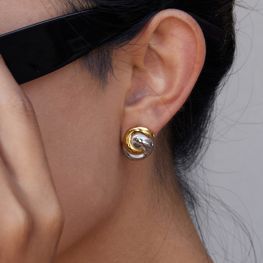 Lucid Knot Studs – gold stud earrings