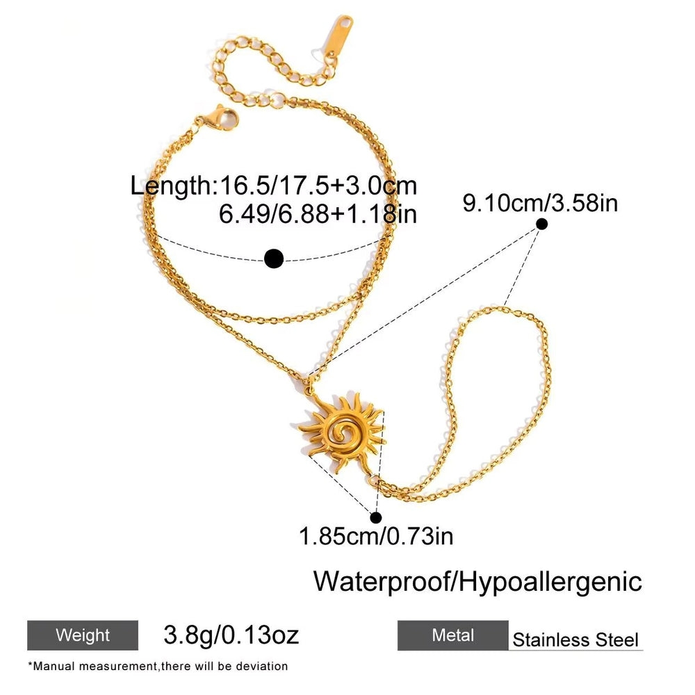Sun Charm Hand Chain – gold hand chain