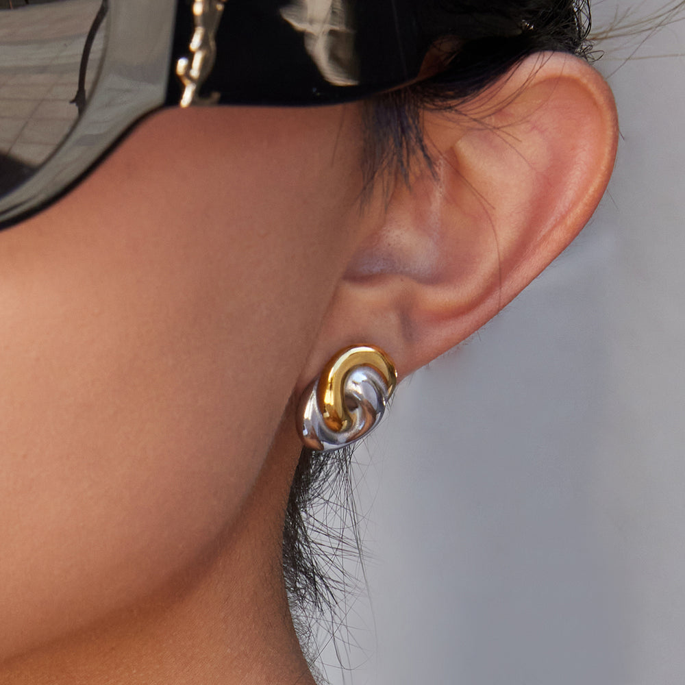 Lucid Knot Studs – gold stud earrings