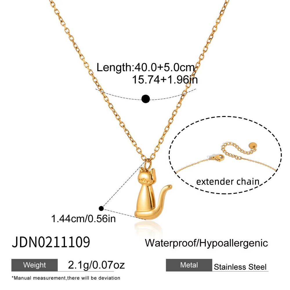 Paw Print Charms – gold necklace