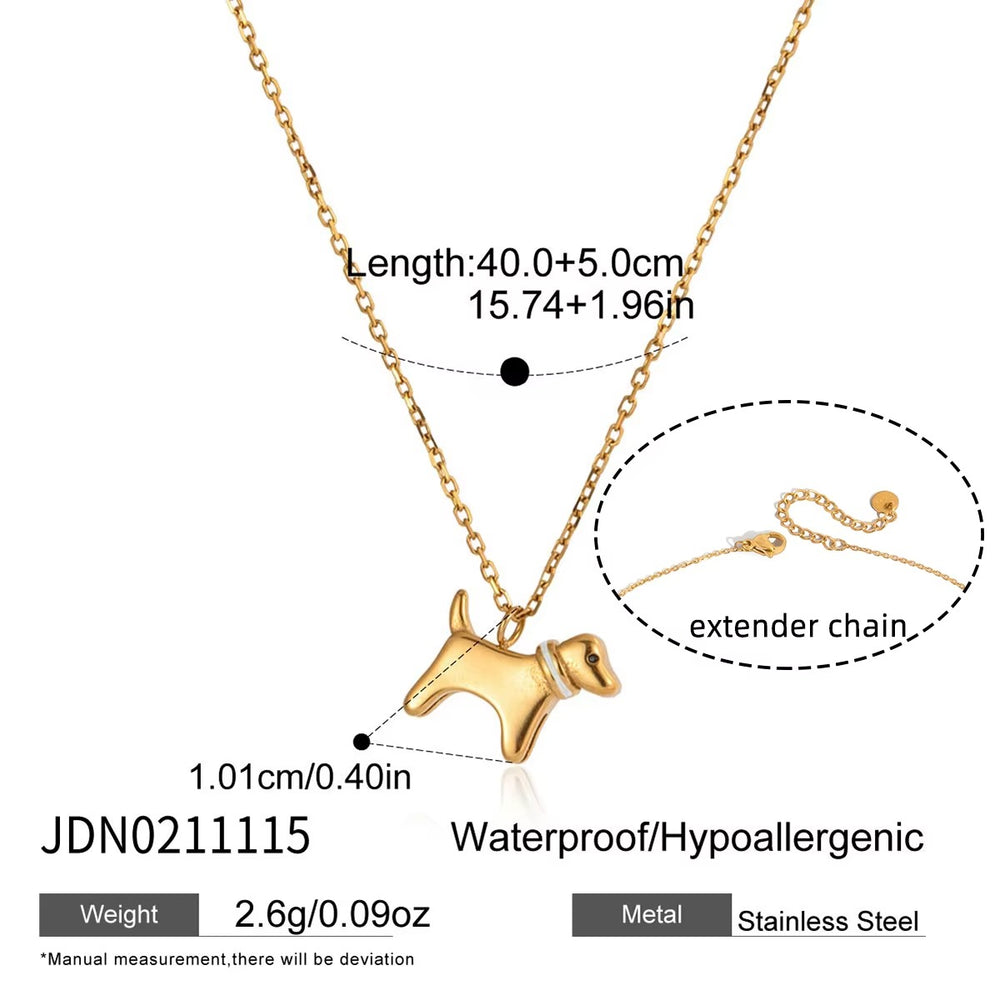 Paw Print Charms – gold necklace