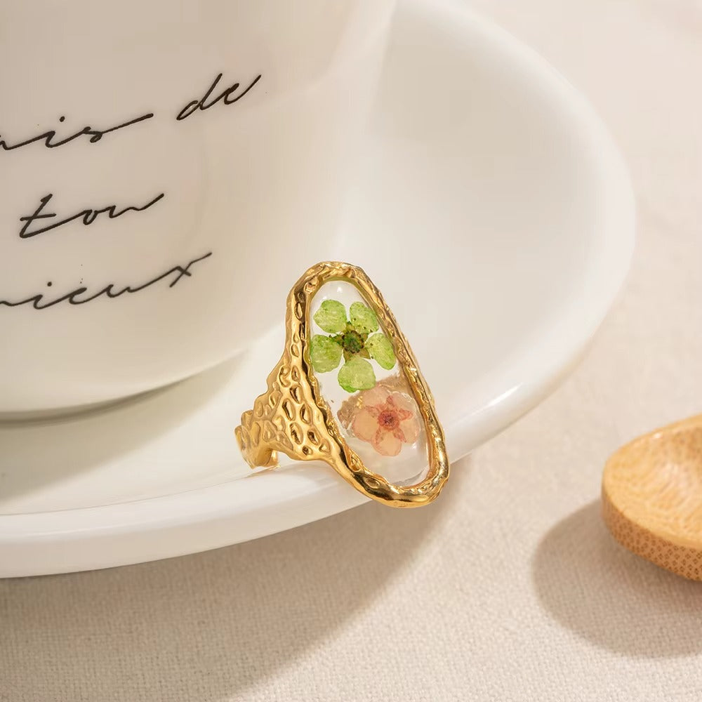 Bloom Babe Ring – adjustable gold ring