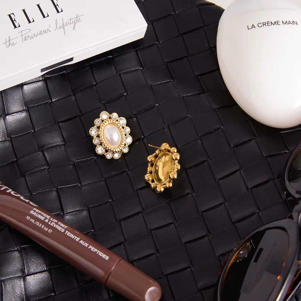 Eterna Bloom Earrings – gold earrings with pearls