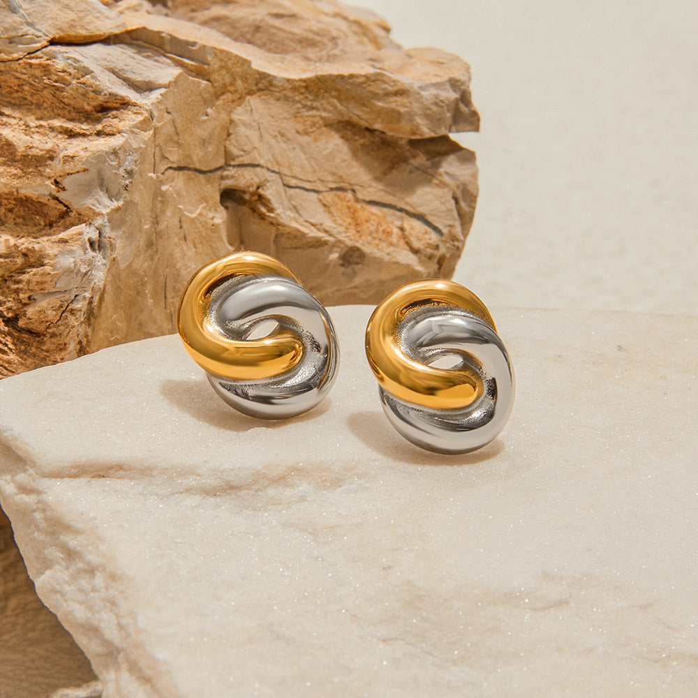 Lucid Knot Studs – gold stud earrings