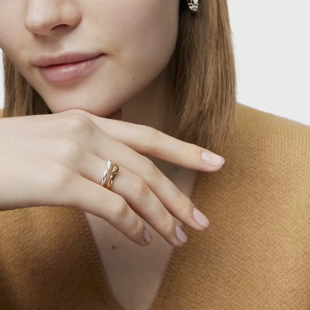 Linked Heart Ring – adjustable ring