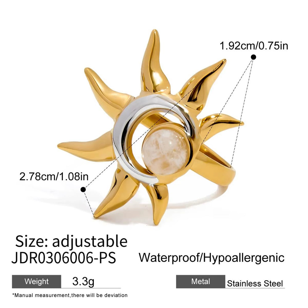 Solar Dual Tone Ring – adjustable ring