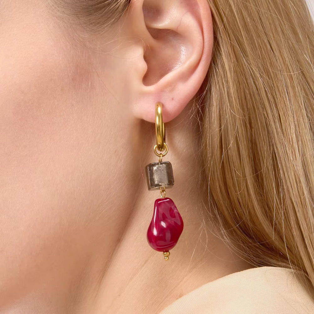 Rosa Noir Earrings – gold earrings