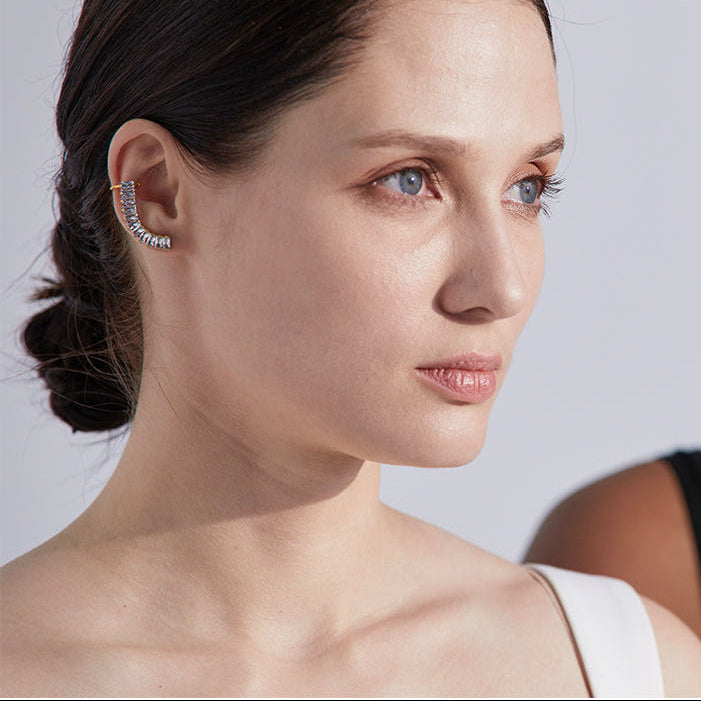 Crystal Curve Ear Cuffs – gold ear cuffs