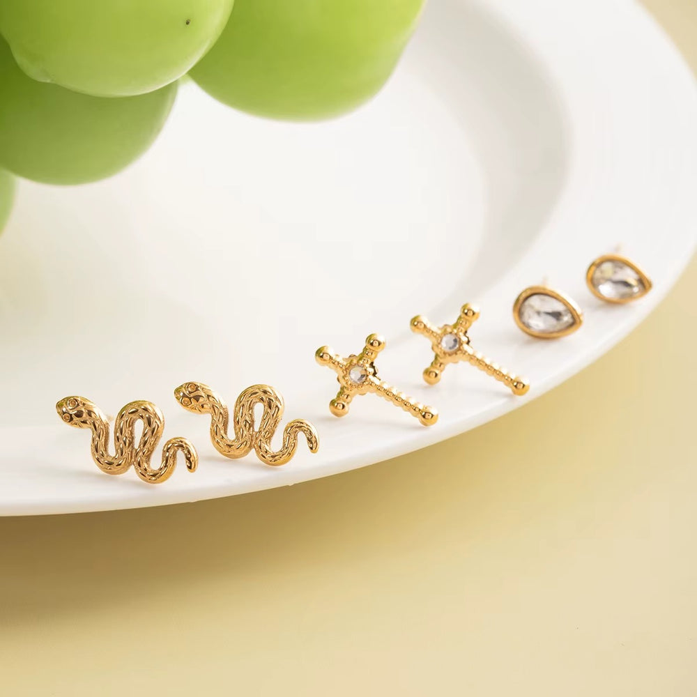 Zodiac Trio Set – gold earring set
