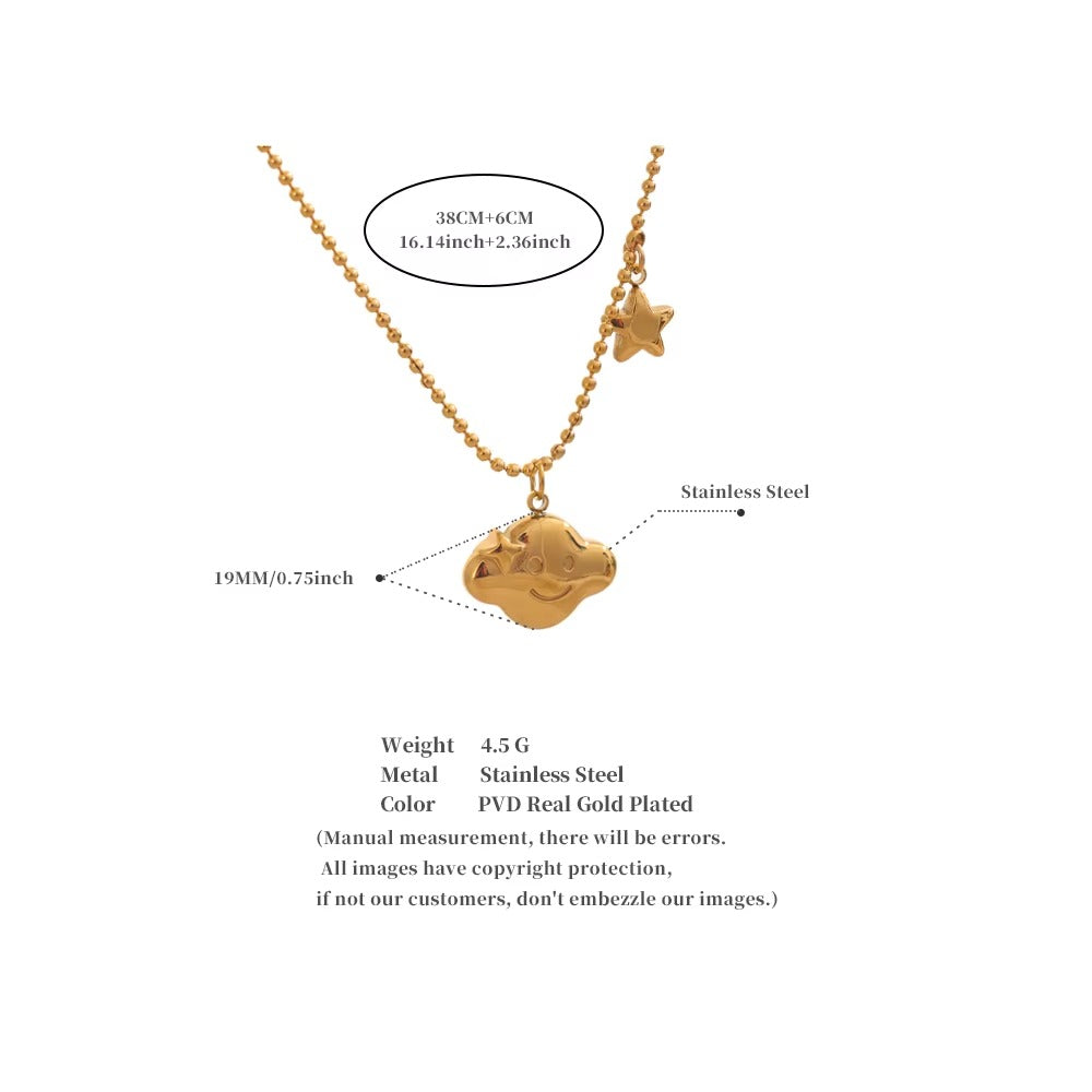 Dreamy Cloud – gold necklace