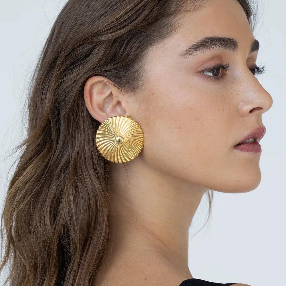 Solara Disc Earrings – gold earrings