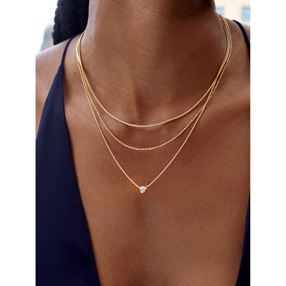 Glow Trio Layer – gold necklace