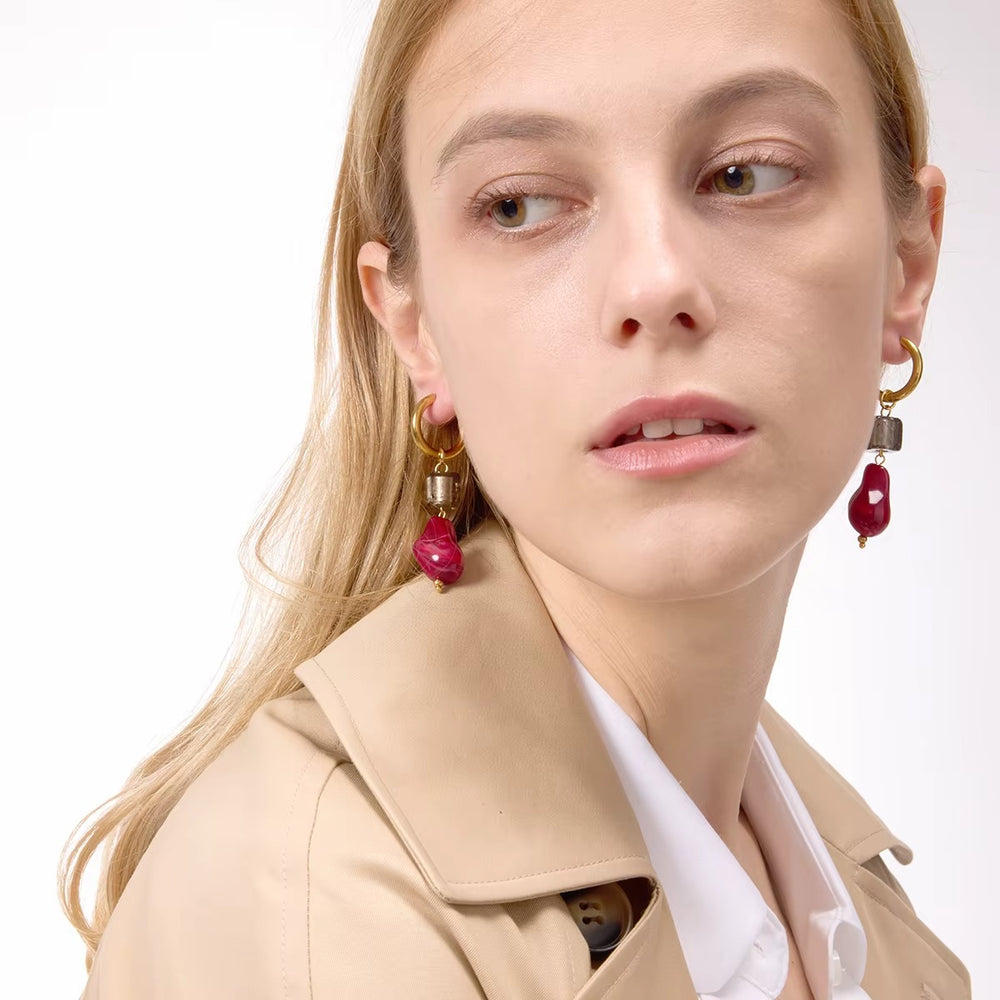 Rosa Noir Earrings – gold earrings