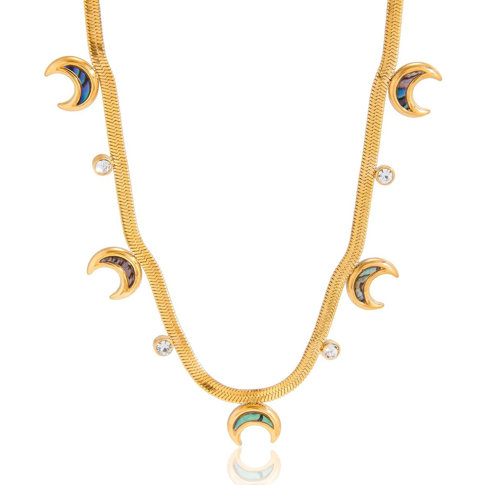 Lunar Flare Necklace – gold necklace
