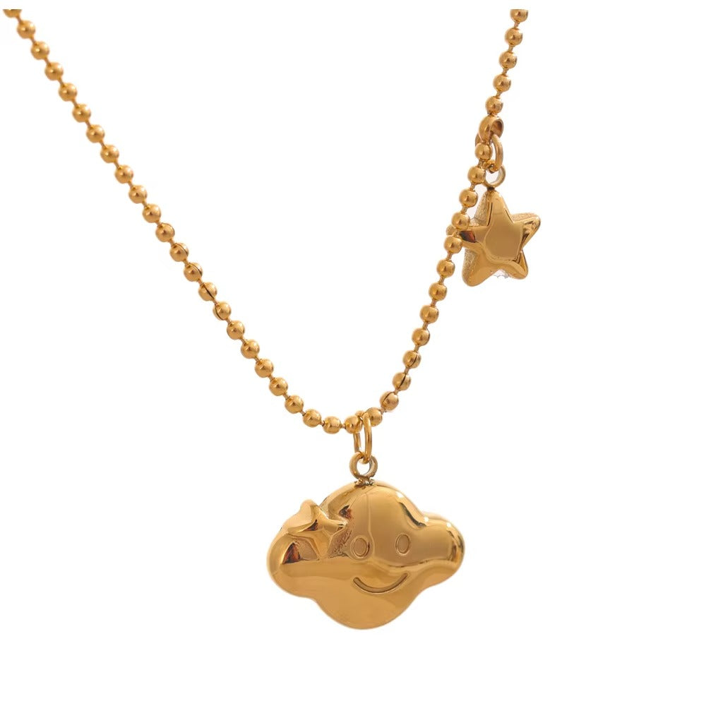 Dreamy Cloud – gold necklace