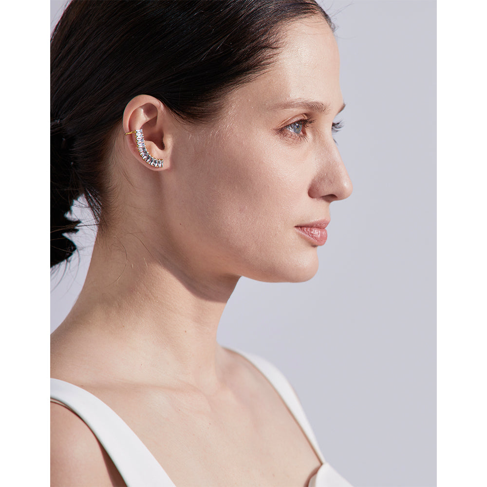 Crystal Curve Ear Cuffs – gold ear cuffs