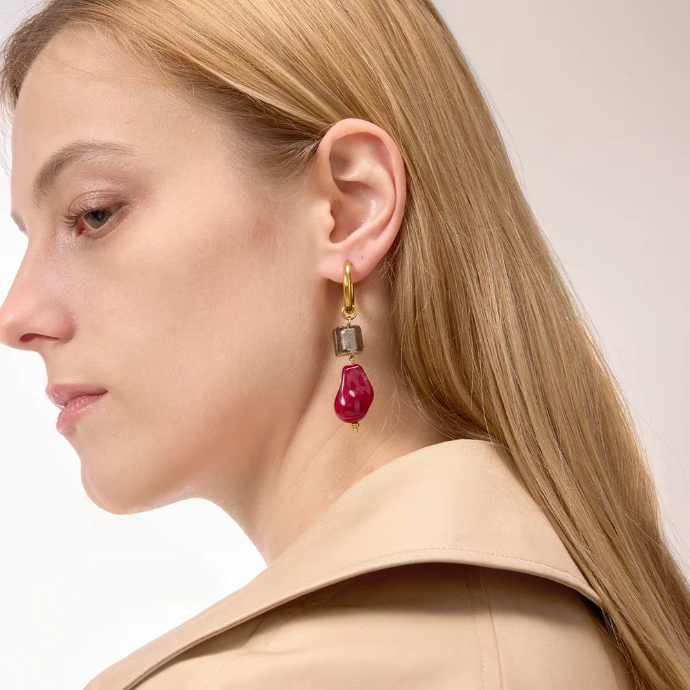 Rosa Noir Earrings – gold earrings
