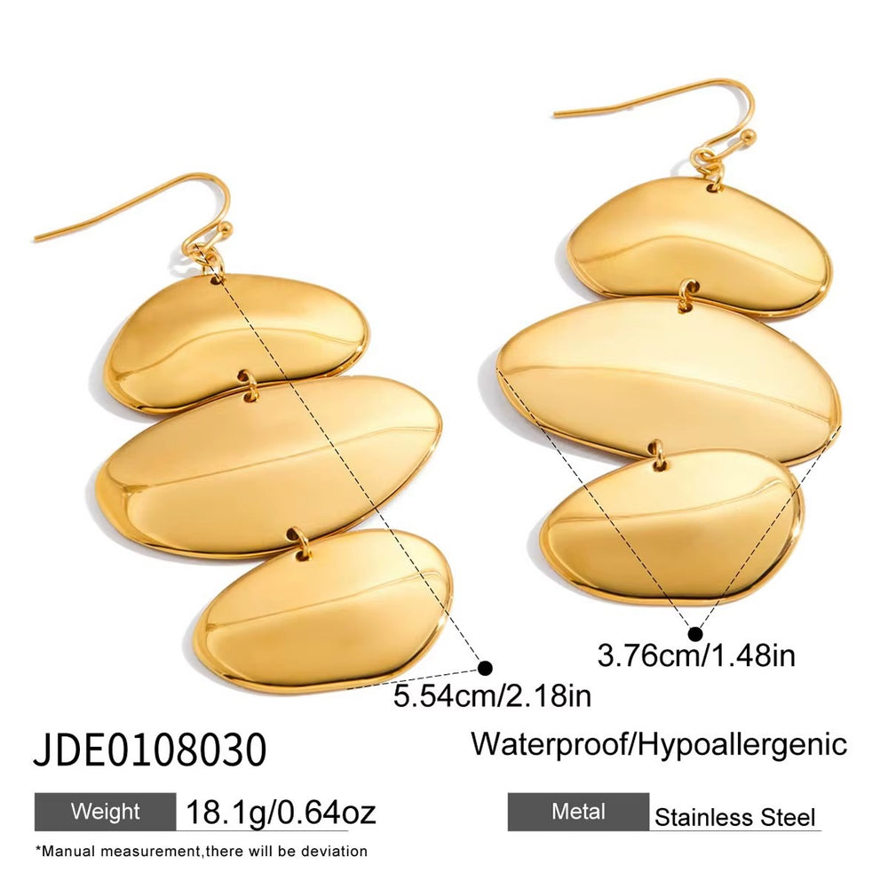 Auralune Drops – gold earrings