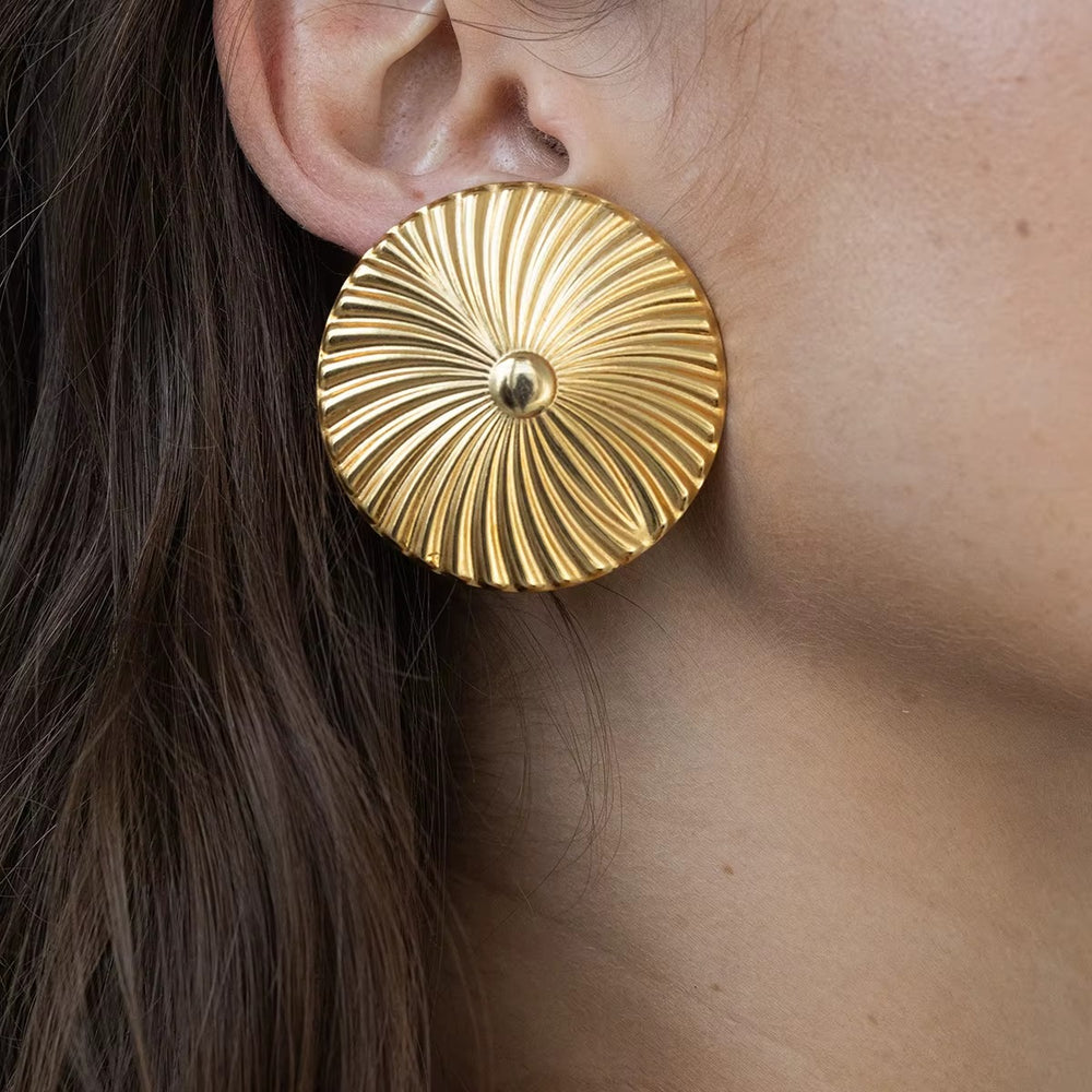 Solara Disc Earrings – gold earrings
