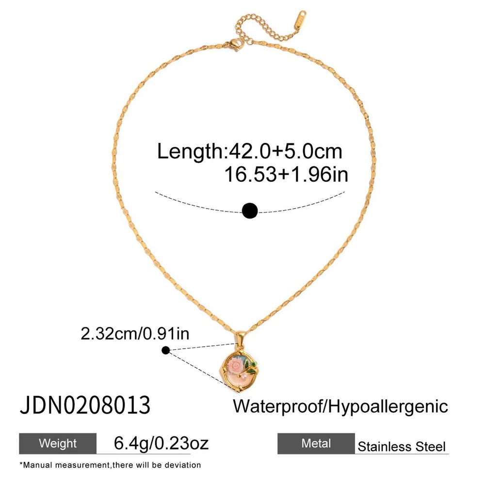 Rosabel Pendant – gold necklace with pearls