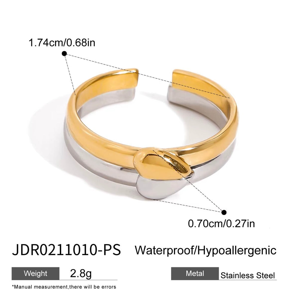 Linked Heart Ring – adjustable ring