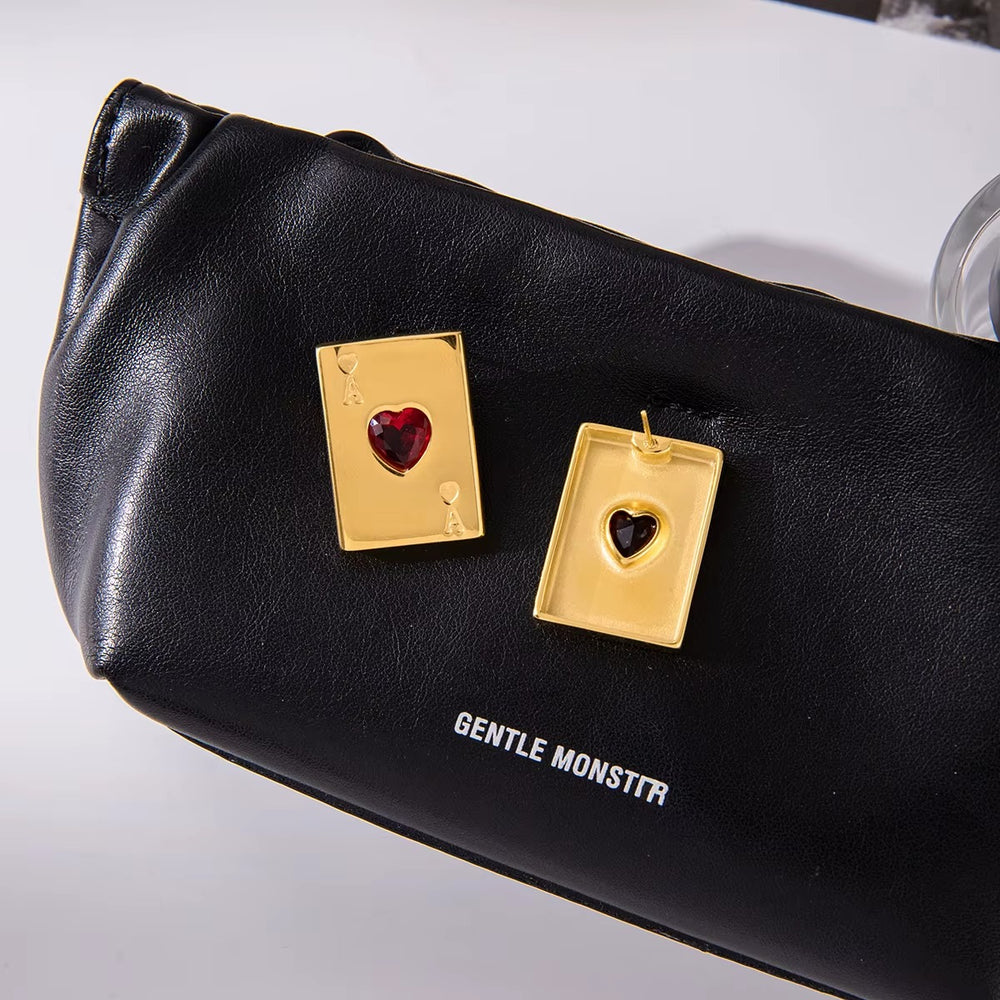 Ace of Hearts Earrings – gold earrings