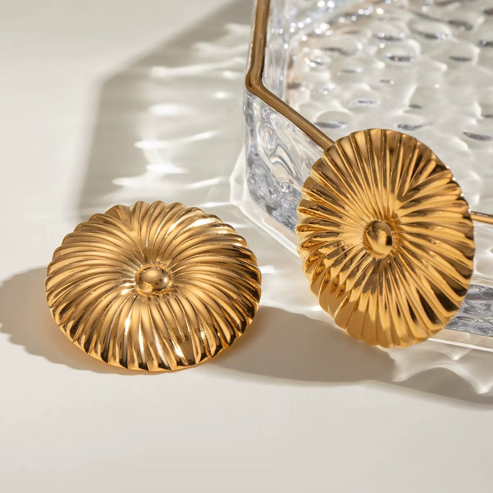 Solara Disc Earrings – gold earrings