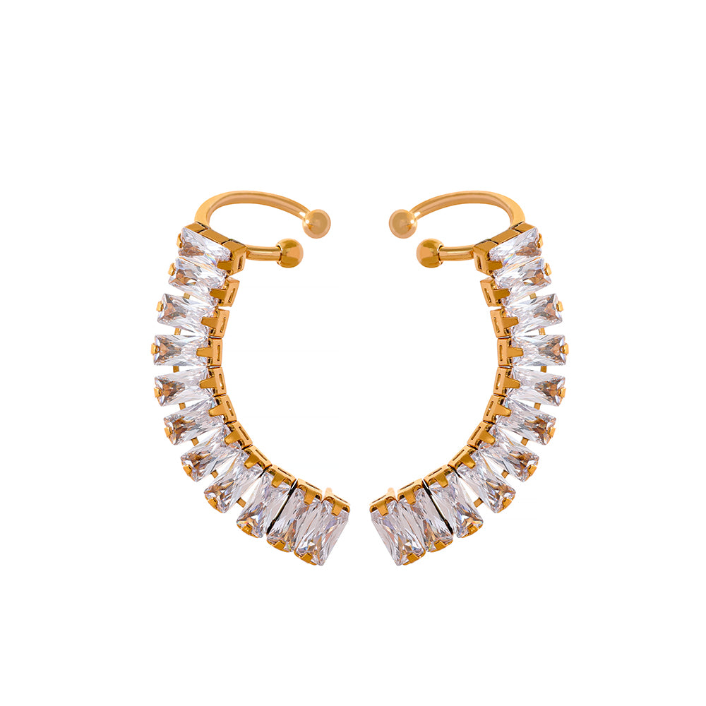 Crystal Curve Ear Cuffs – gold ear cuffs