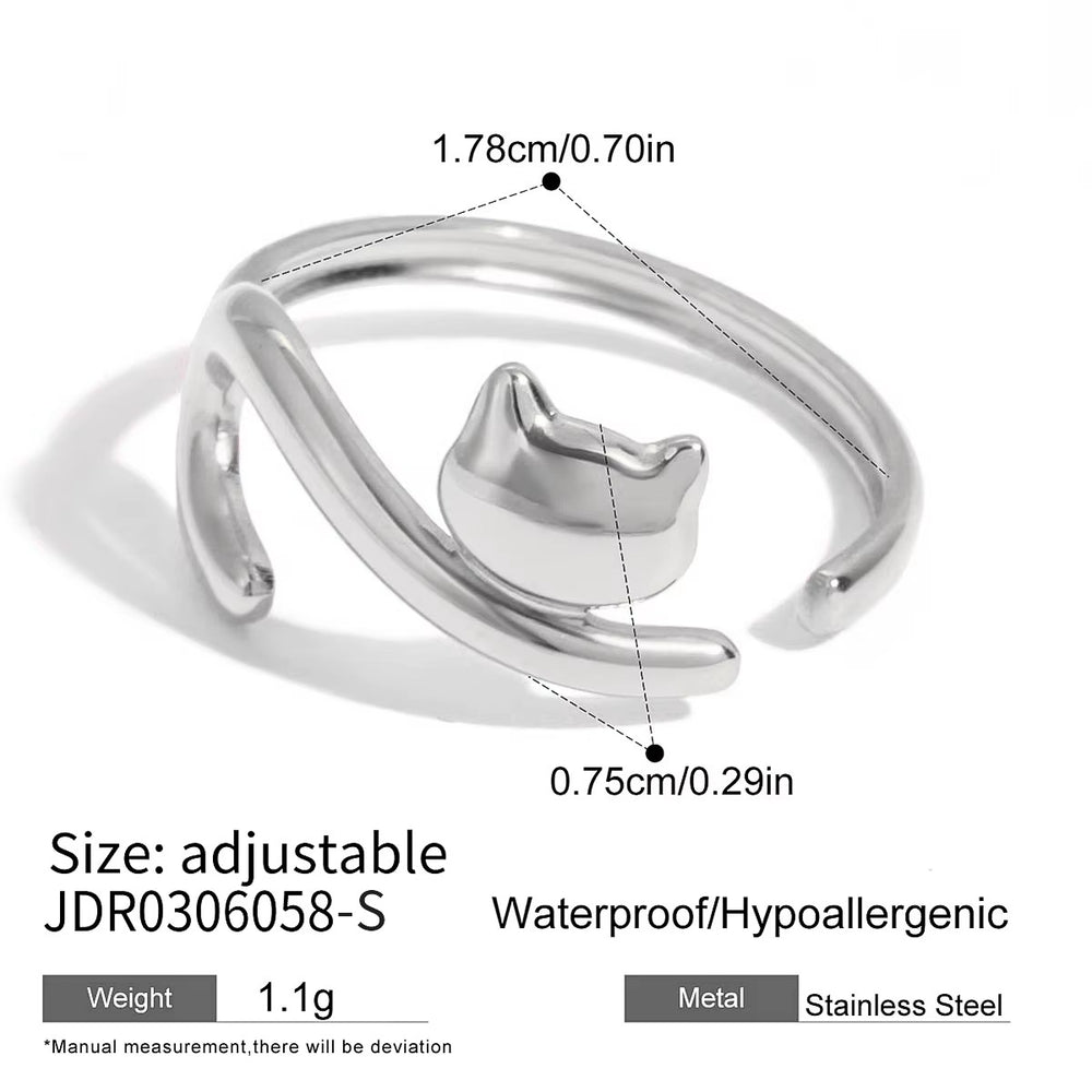 Pawfect Love Rings (Silver) – adjustable rings