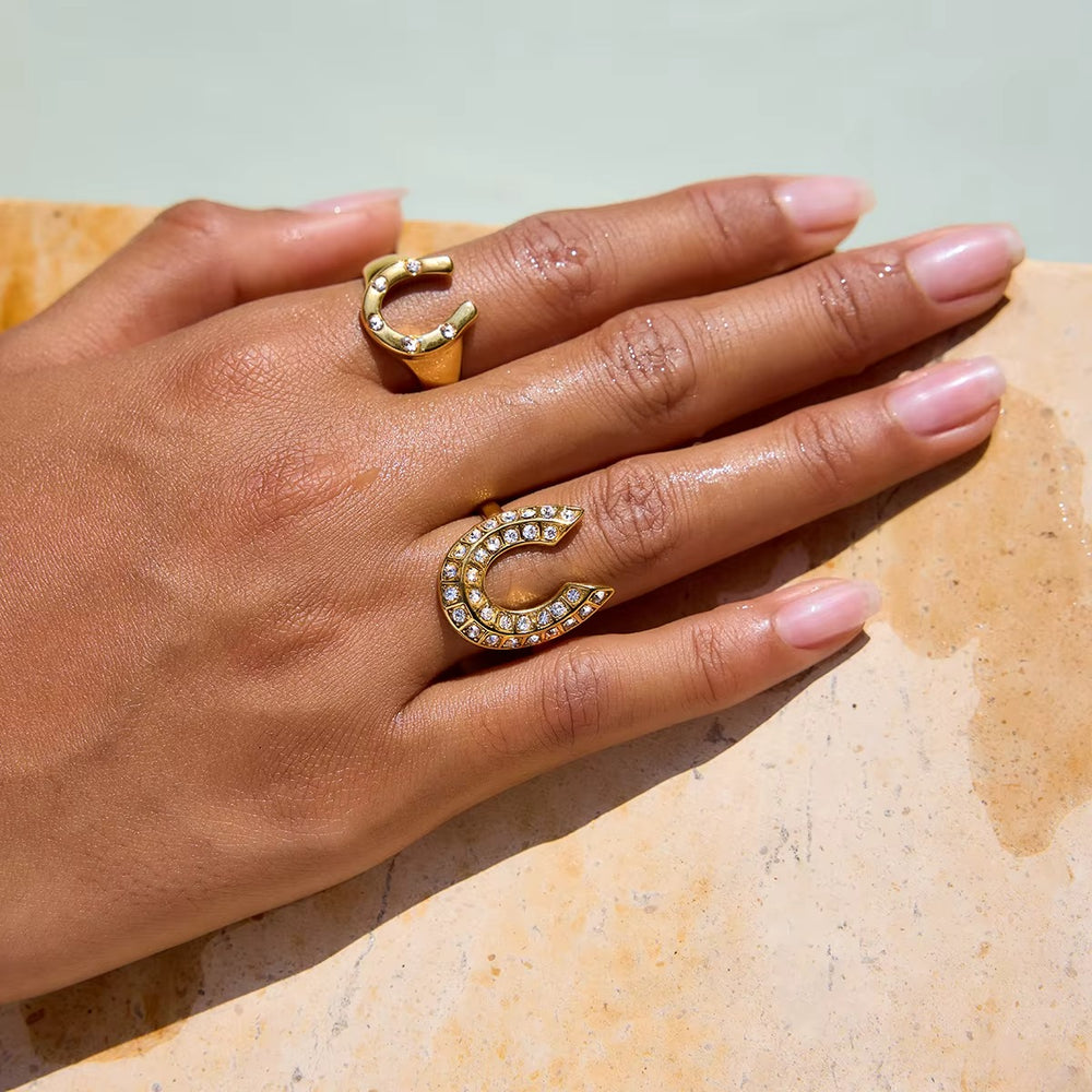 Lucky Charm Rings – adjustable gold rings