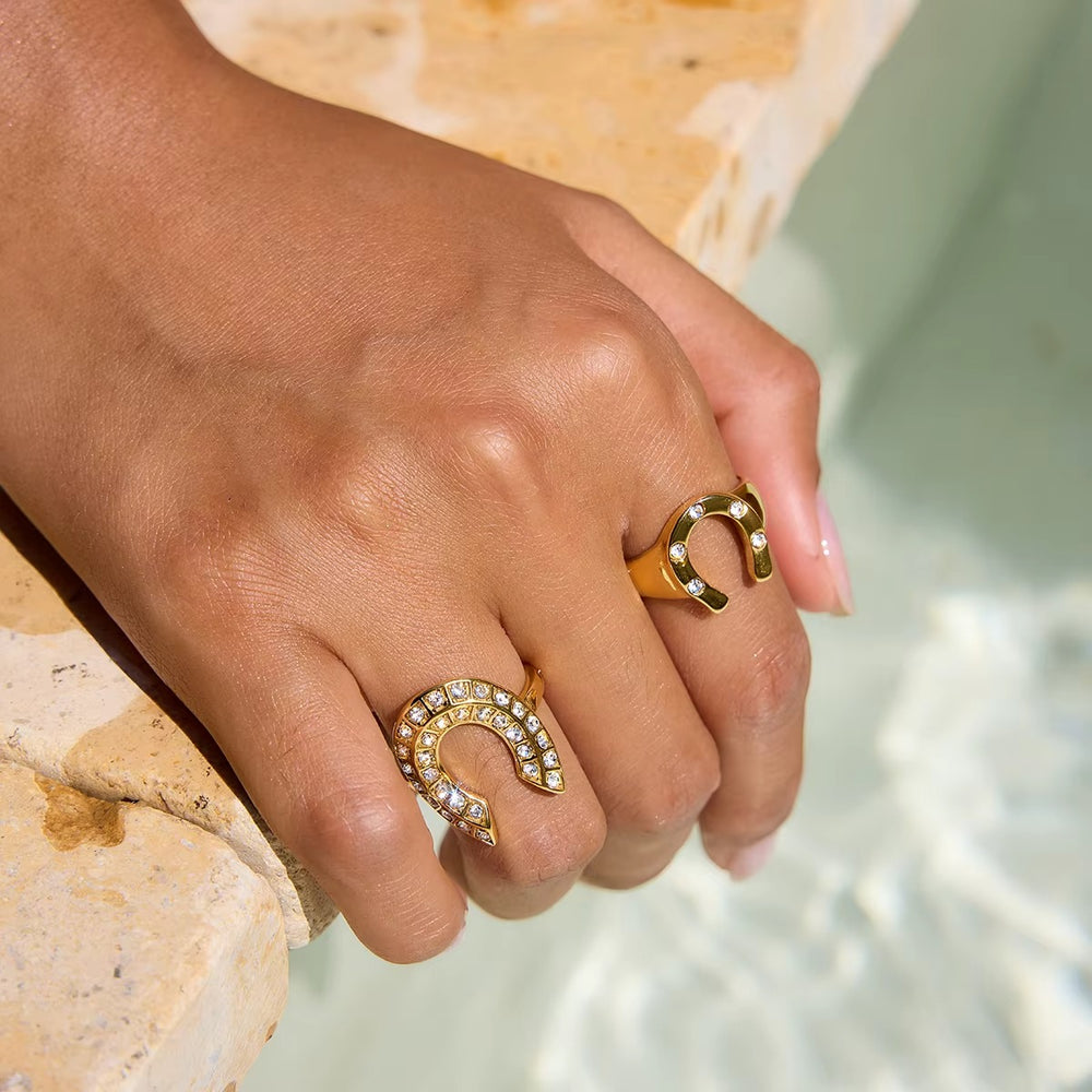 Lucky Charm Rings – adjustable gold rings