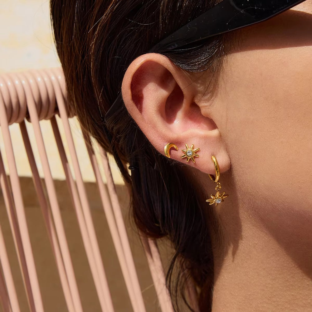 Solar Spell – gold earrings