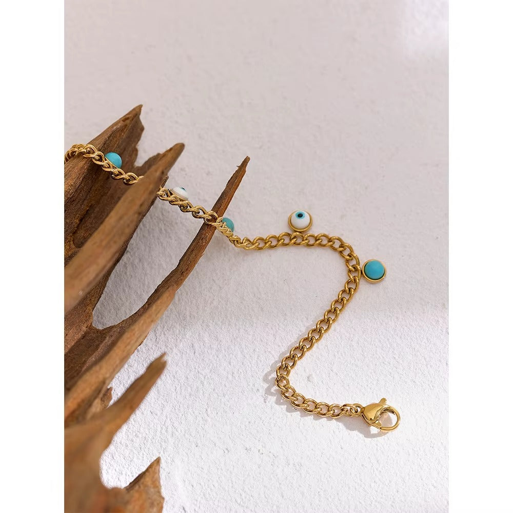 Evil Eye Bracelet – adjustable gold bracelet