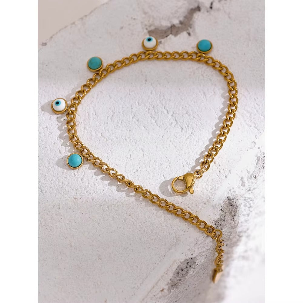 Evil Eye Bracelet – adjustable gold bracelet