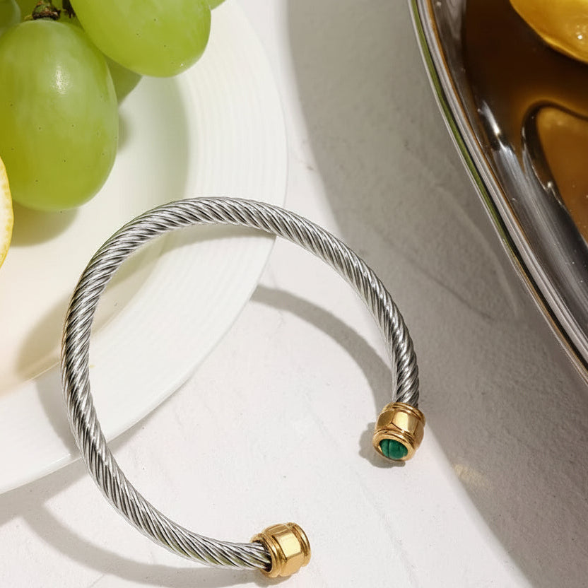 Cable Bracelet – bracelet with enamel detail